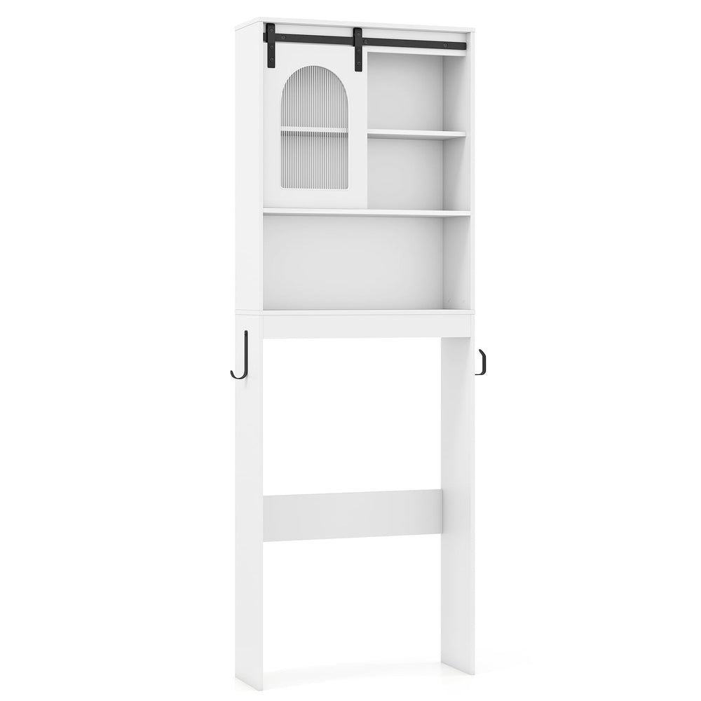 Over the Toilet Storage Cabinet with Toilet Paper Holder-White