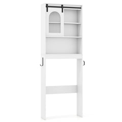 Over the Toilet Storage Cabinet with Toilet Paper Holder-White