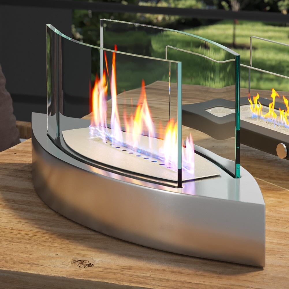 Unique Smokeless Stainless Steel Tabletop Ethanol Fireplace