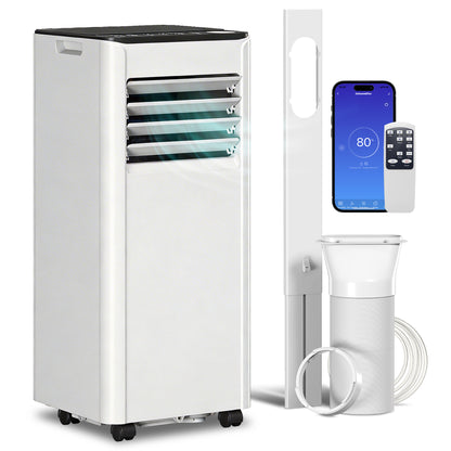 HOMCOM Portable Air Conditioner 7000 BTU, 4-in-1 AC Unit with Cool, Dehumidifier, Fan, Sleep Mode, WiFi Voice Remote Control