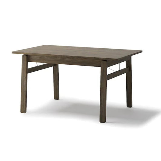 Wooden table on a white background