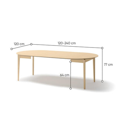Plot PT-04 Extendable Dining Table 120cm