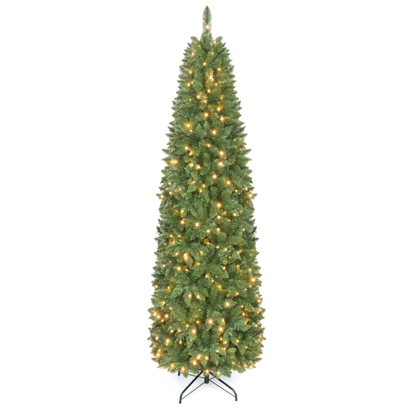 Pencil Christmas Tree with 350/250/150 LED Lights & 860/708/226 Branch Tips for Holiday-M