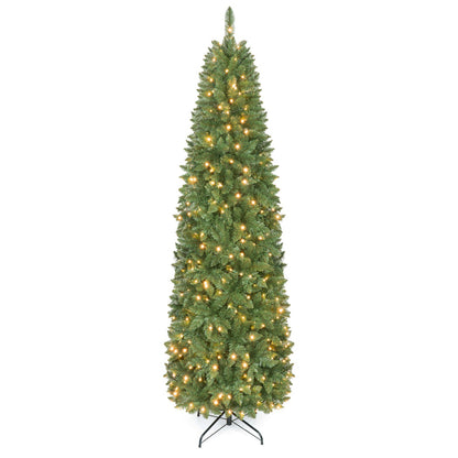 Pencil Christmas Tree with 350/250/150 LED Lights & 860/708/226 Branch Tips for Holiday-M