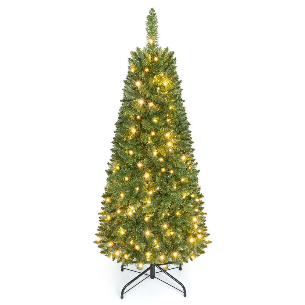 Pencil Christmas Tree with 350/250/150 LED Lights and 860/708/226 Branch Tips for Holiday-XS
