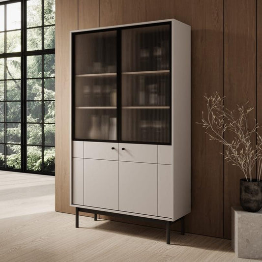 Japandi Tall Display Cabinet 104cm