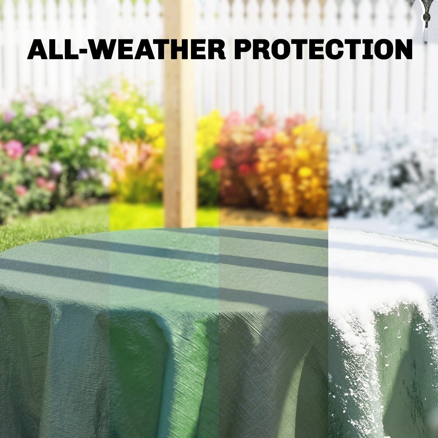Outsunny 4 x 6m Waterproof Tarpaulin, 90GSM Tear-Resistant PE Tarp with Reinforced Grommets, UV Protected Cover