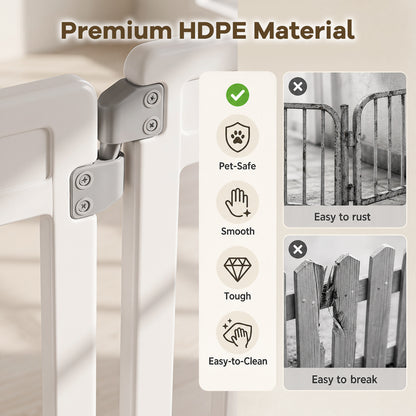Plastic Pet Fence with Door Lock for Small Medium Dogs Puppy-10 Panels