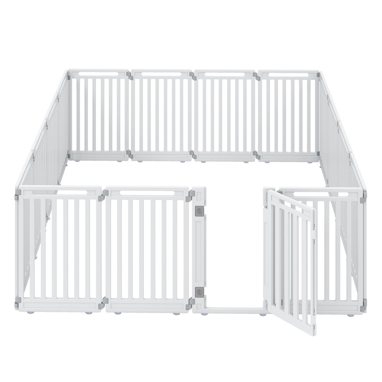 Plastic Pet Fence with Door Lock for Small Medium Dogs Puppy-8 Panels