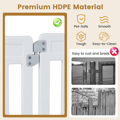 Plastic Pet Fence with Door Lock for Small Medium Dogs Puppy-8 Panels