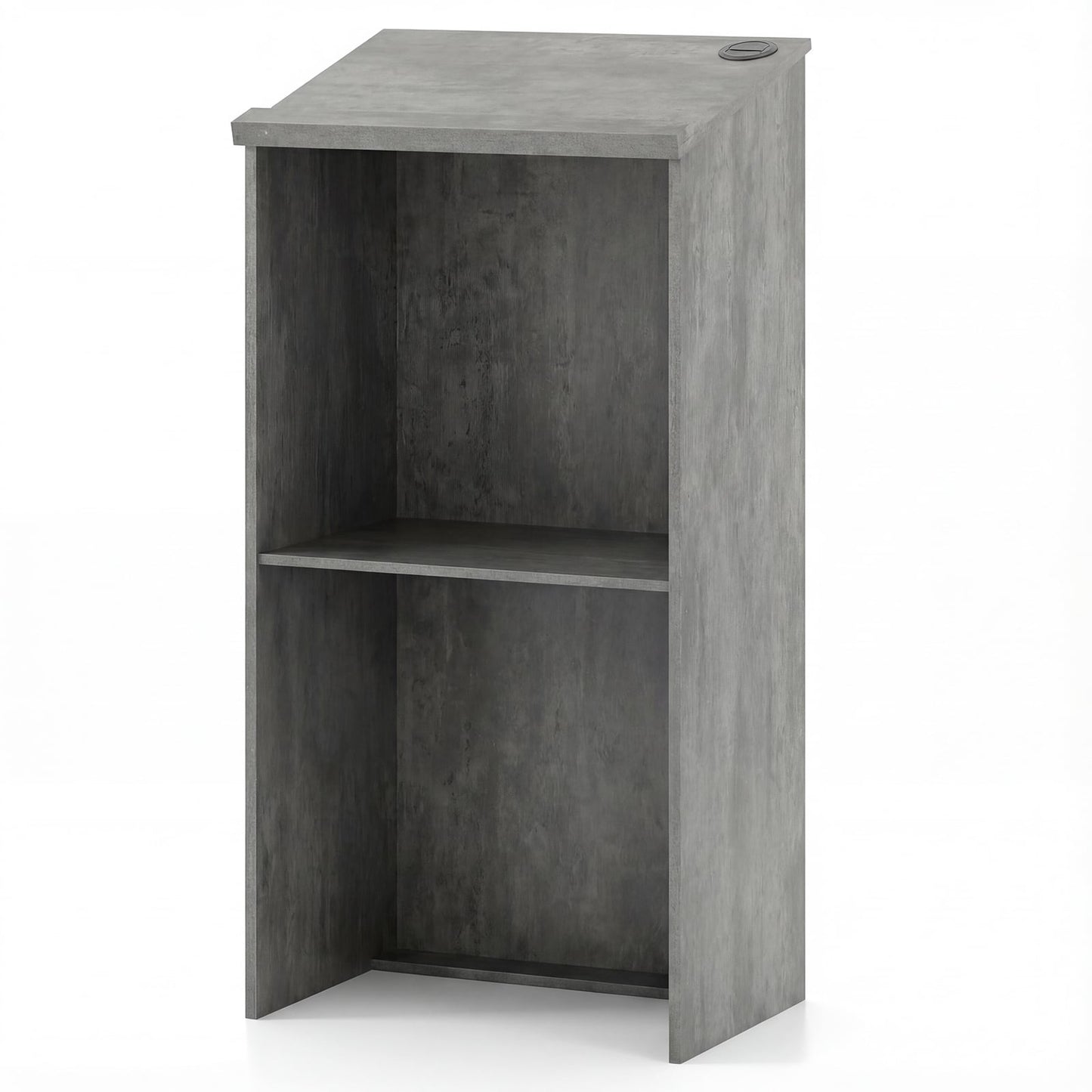 Podium Stand Hostess Stand for Speakers with Storage Shelf-Grey