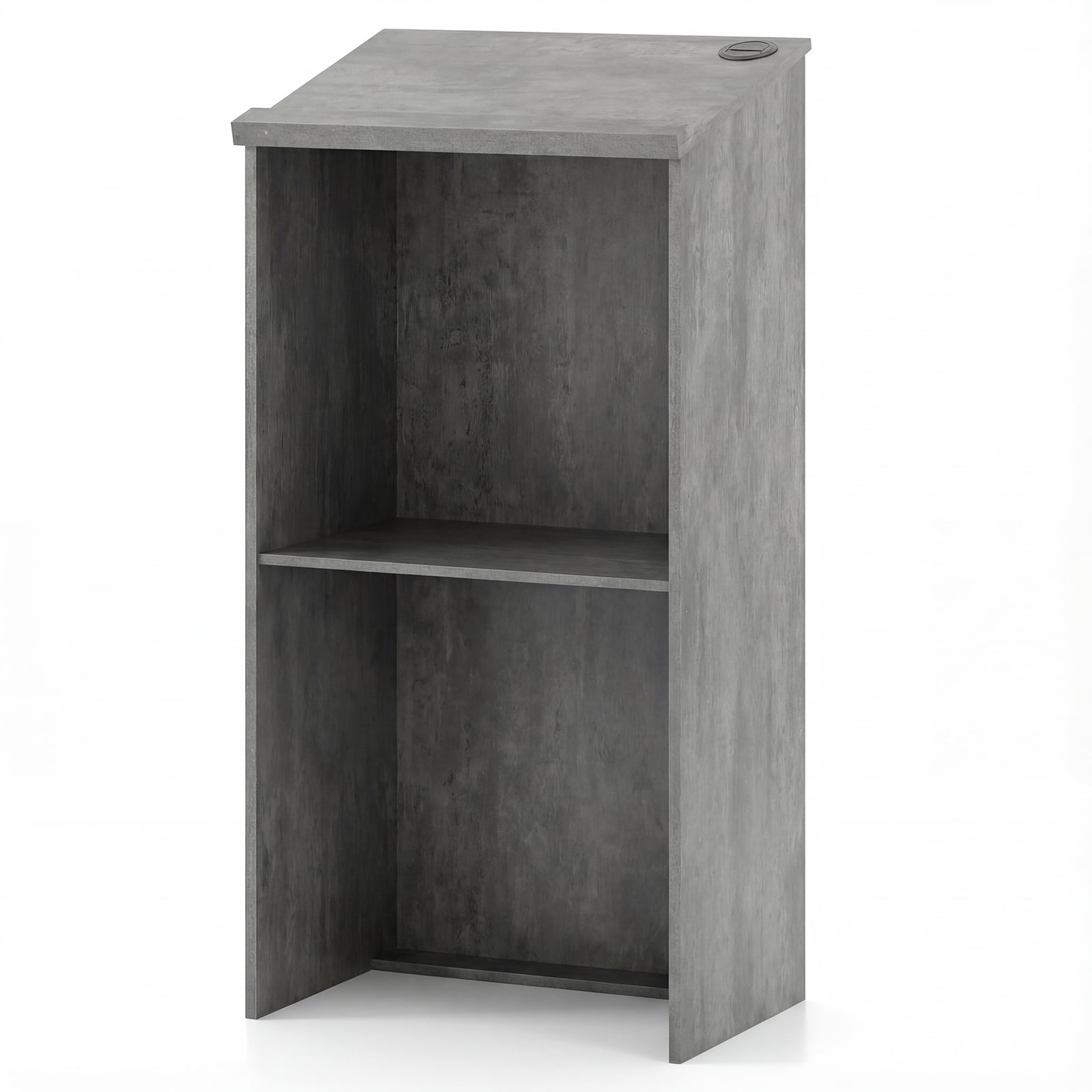 Podium Stand Hostess Stand for Speakers with Storage Shelf-Grey