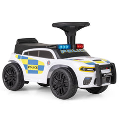 Police Kids Push Ride on Car with Steering Wheel and Siren Sounds for Kids Aged 18M+-White