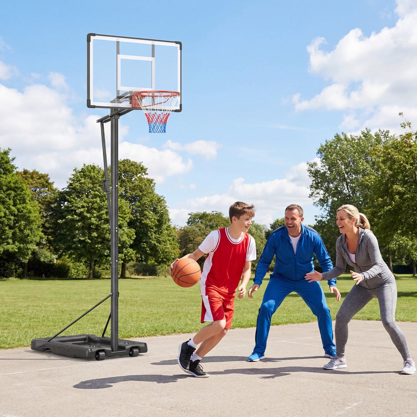 Portable Basketball Hoop with Shatterproof Backboard