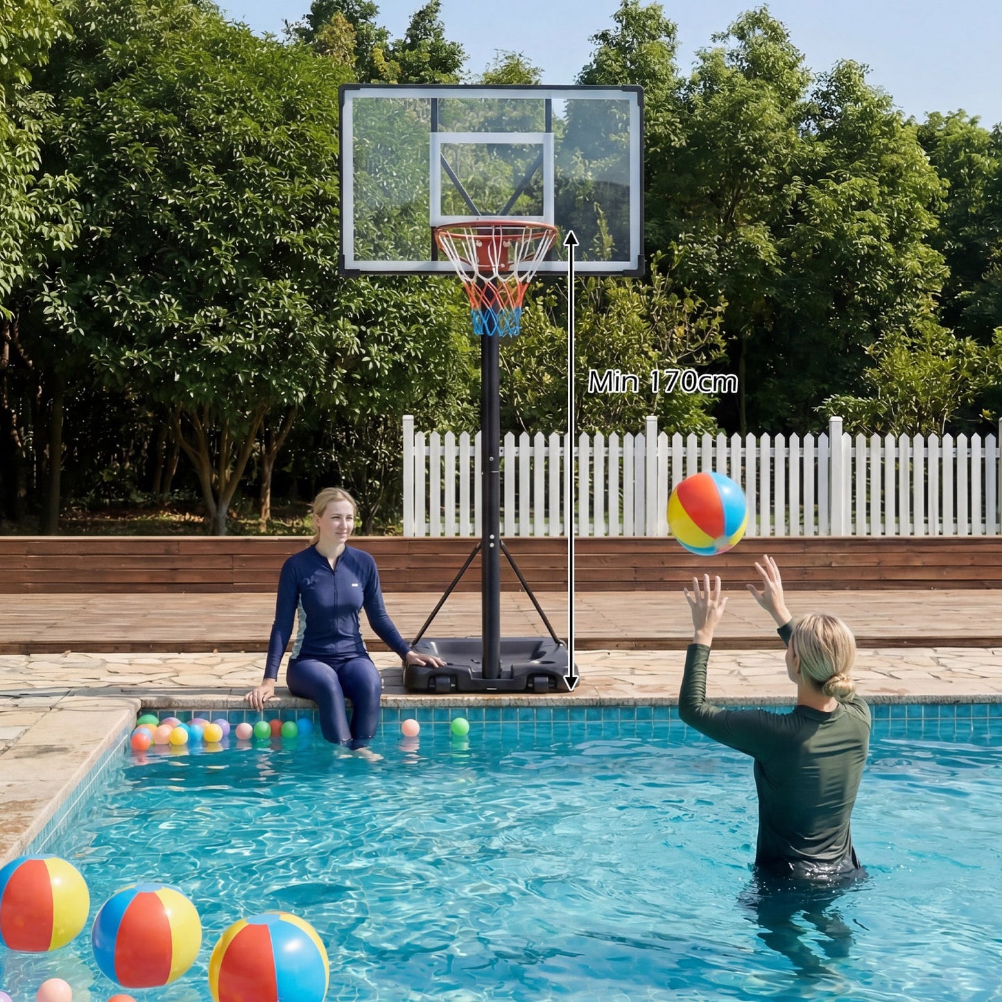 Portable Basketball Hoop with Shatterproof Backboard
