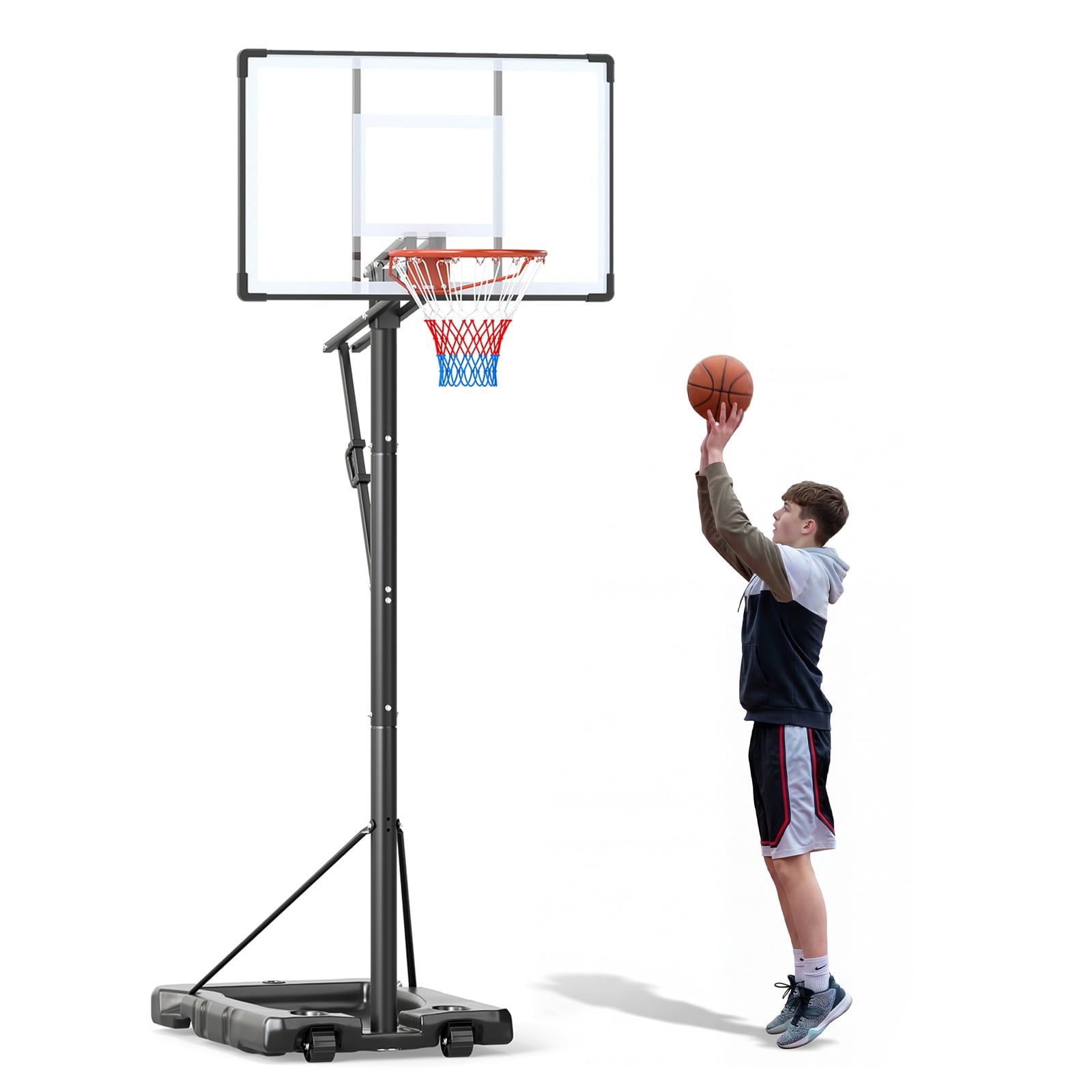 Portable Basketball Hoop with Shatterproof Backboard