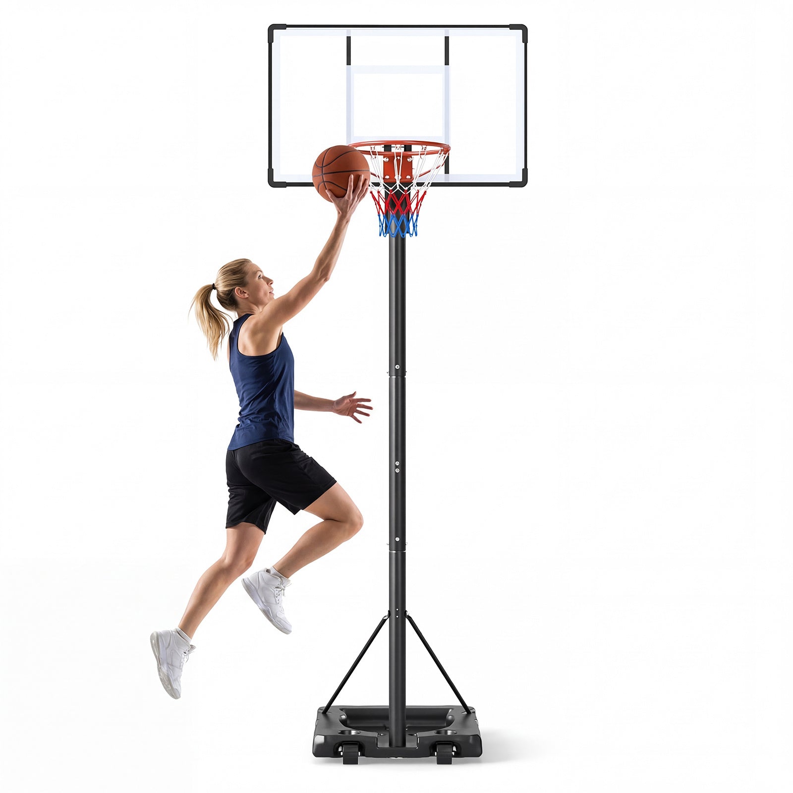 Portable Basketball Hoop with Shatterproof Backboard