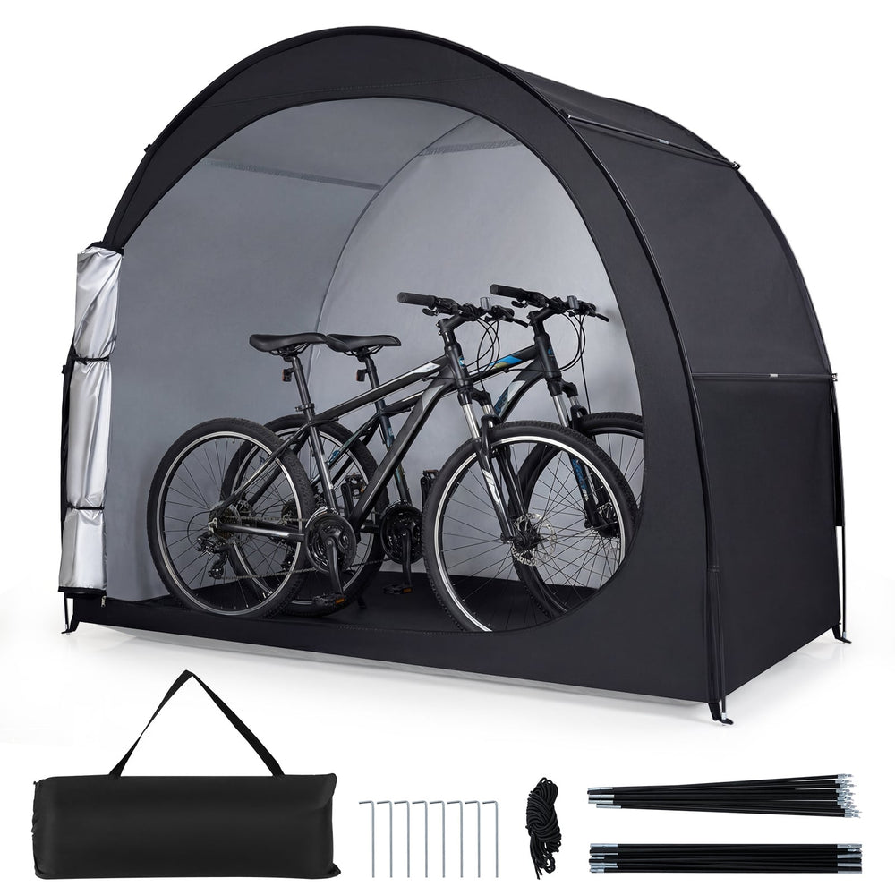 Portable Bicycle Shed with Waterproof PU Coated Oxford Fabric-Black