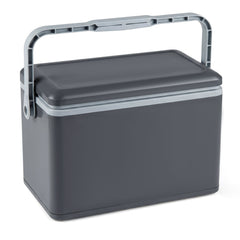 Portable Hard Cooler 12 L Injection Molded Insulated Ice Chest with Easy-Grip Handle-Grey