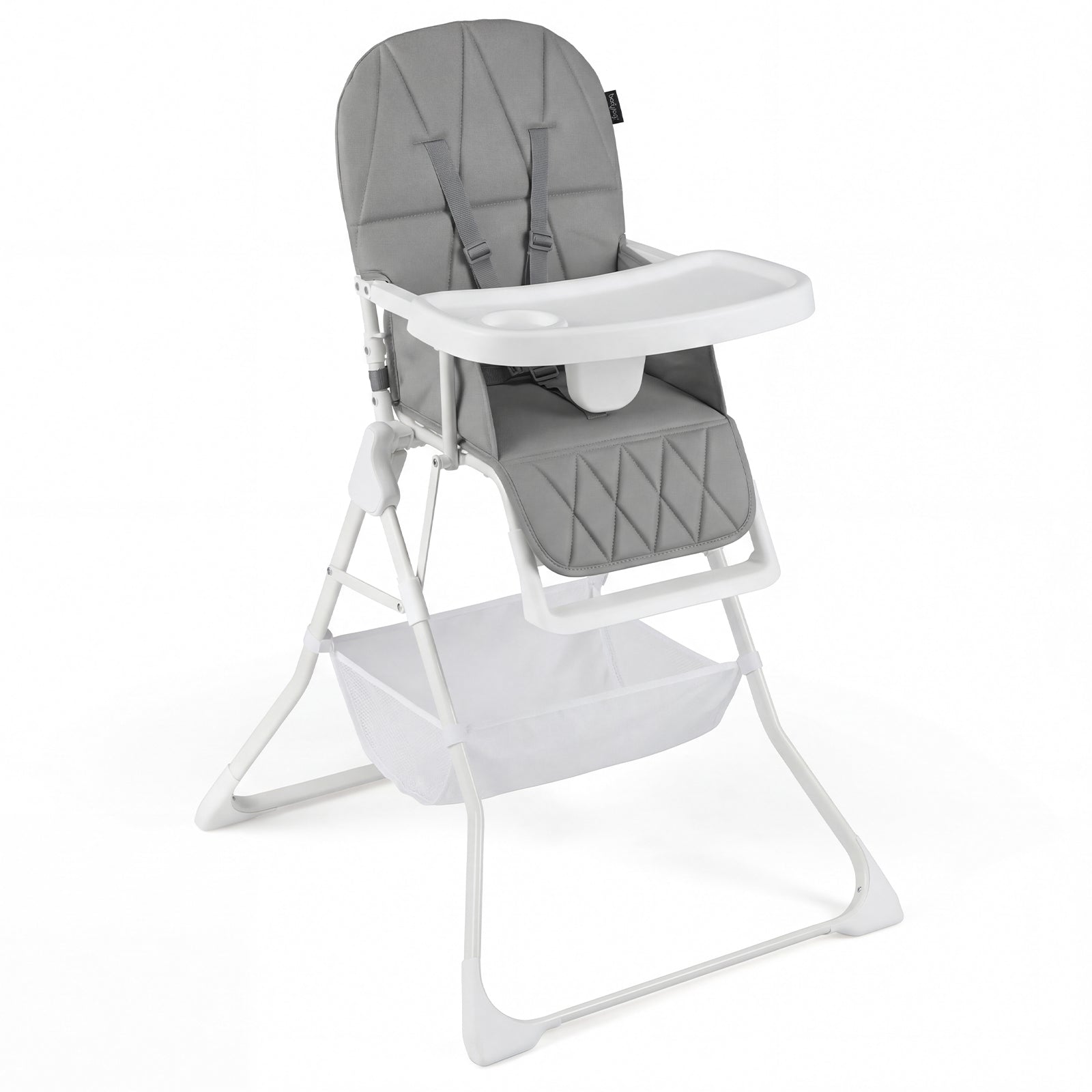 Portable High Chair with 3-Level Adjustable Tray and Footrest-Grey
