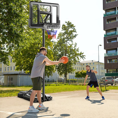 5.5-10FT Adjustable Basketball Goal System with 9-Position Adjustable Height