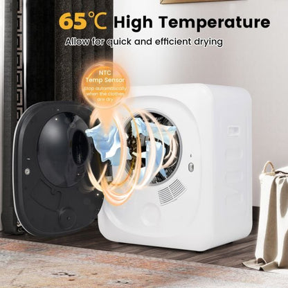 Portable Clothes Dryer Compact Laundry Dryer with 5 kg Stainless Steel Tub