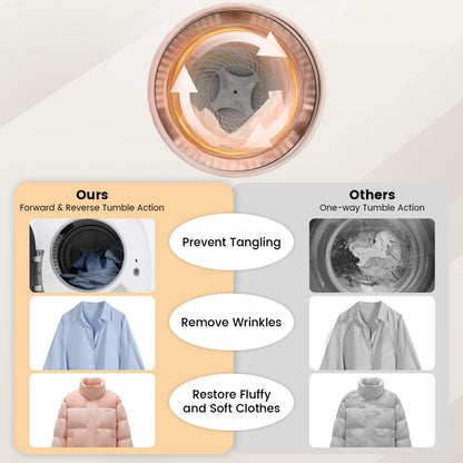 Portable Clothes Dryer Compact Laundry Dryer with 5 kg Stainless Steel Tub