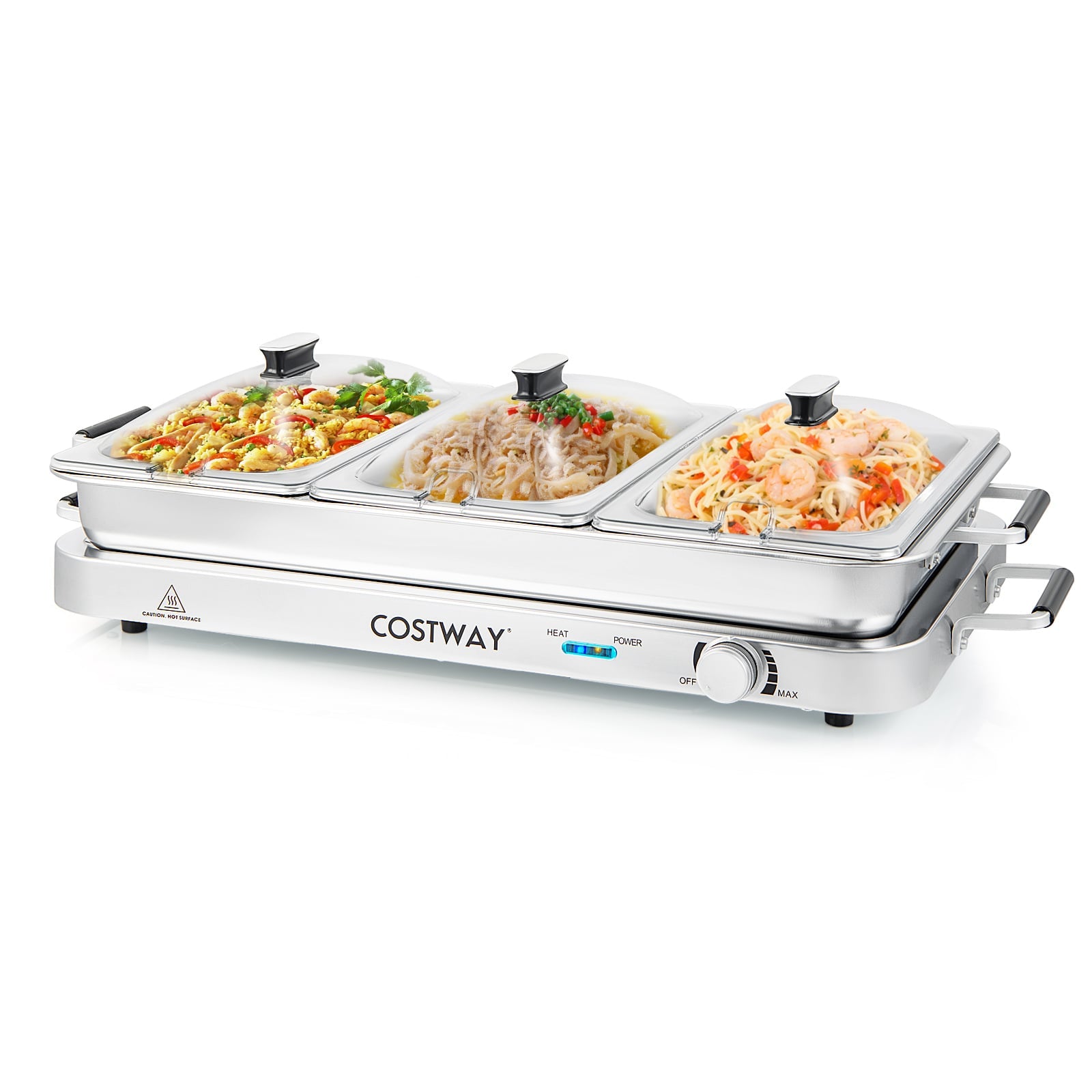 Portable Electric Buffet Server 2 in 1 Electric Warming Tray