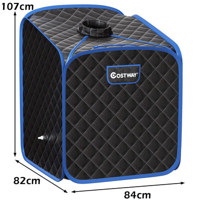 Portable Steam Sauna Spa Private Sauna Tent with Adjustable Temperature-Black