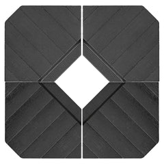 Outsunny Umbrella Weights for Cantilever Parasols, Set of 4 Heavy Duty Parasol Base Stand Weights, 80kg Sand or 60kg Water Filled, Black