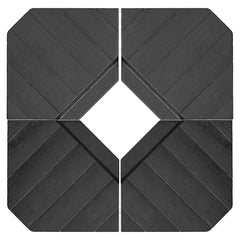 Outsunny Umbrella Weights for Cantilever Parasols, Set of 4 Heavy Duty Parasol Base Stand Weights, 80kg Sand or 60kg Water Filled, Black