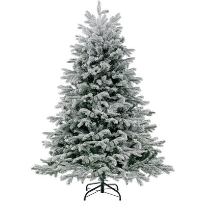 Pre-Lit Artificial Christmas Tree with PE PVC Branch Tips and Warm White LED Lights-4.5 ft