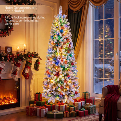 Prelit Artificial Christmas Tree with Smart RGB 350/250 Warm White LED Lights-180cm