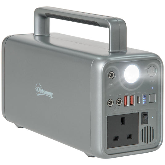 Outsunny Portable Power Station, 230.4Wh/72000mAh, Three Charging Modes Pure Sine-Wave Battery Backup