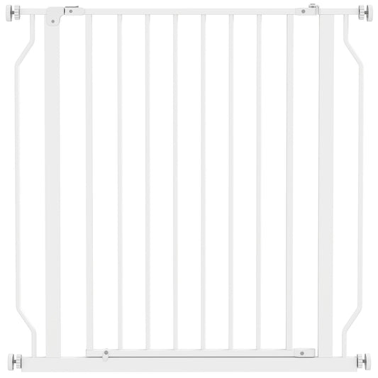 PawHut Extra Wide Dog Safety Gate, with Door Pressure, for Doorways, Hallways, Staircases - White