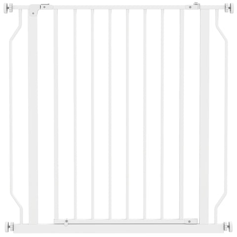 PawHut Extra Wide Dog Safety Gate, with Door Pressure, for Doorways, Hallways, Staircases - White