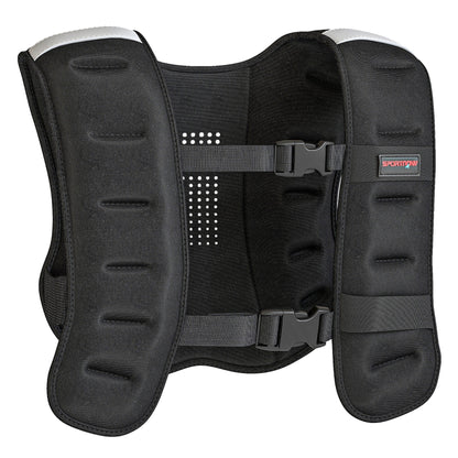 SPORTNOW Weighted Vest, 10 kg Weight Vest with Adjustable Straps, Reflective Strips, Black