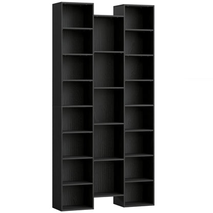 HOMCOM 21-Compartment Bookshelf - Black
