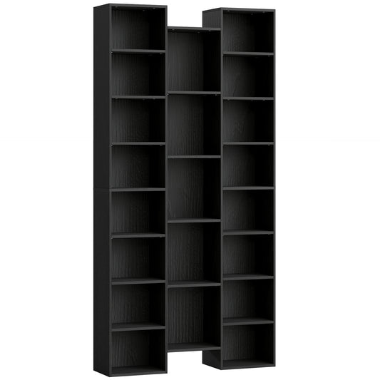 HOMCOM 21-Compartment Bookshelf - Black