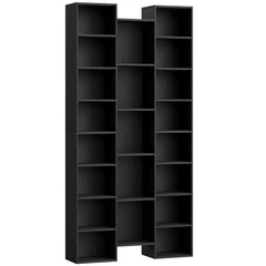 HOMCOM 21-Compartment Bookshelf - Black