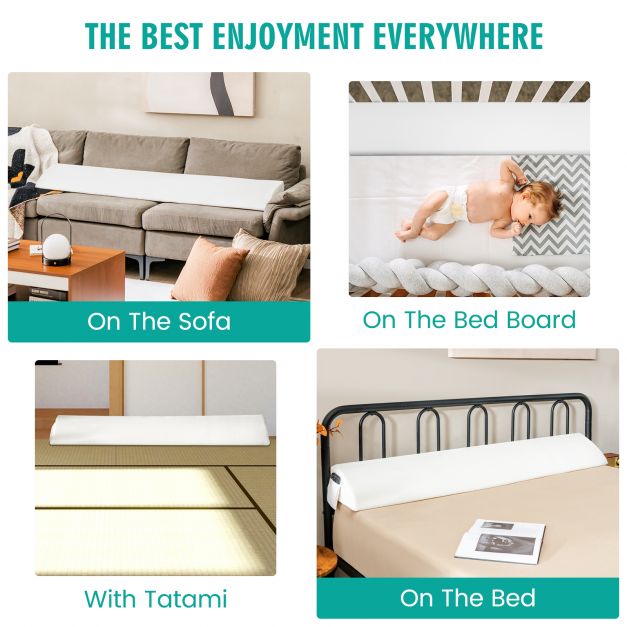 Full/Queen Size Bed Wedge Pillow with Side Pocket-Queen size