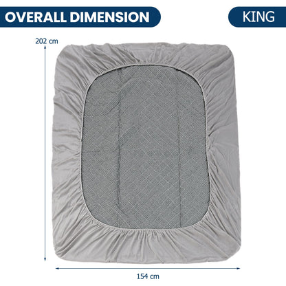 Twin/Queen/King Size Luxury Super Soft Velvet Mattress Protector-Queen size
