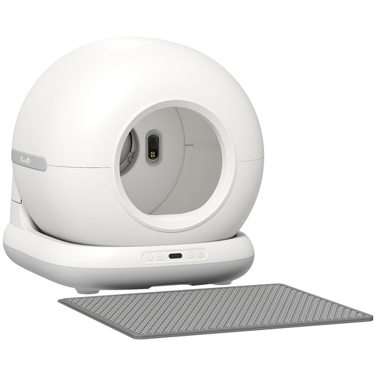 PawHut 72L Self Cleaning Cat Litter Tray Automatic Cat Litter Box APP Control for Multiple Cats