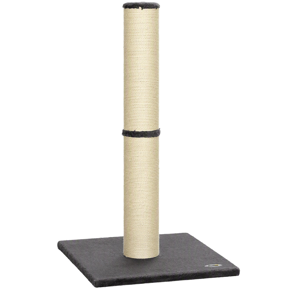 PawHut Cat Scratching Post, 80cm Tall Cat Scratch Post with Sisal Rope, Plush Base, Lightweight Claw Scratcher