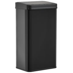 HOMCOM 50L Sensor Bin with Soft-Close Lid, Stainless Steel Automatic Touchless Motion Sensor Kitchen Bin, Black