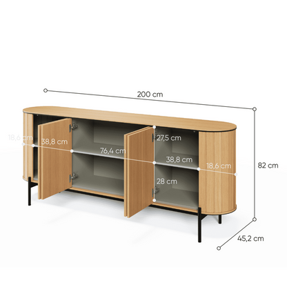 Rotto RT-04 Sideboard Cabinet 200cm