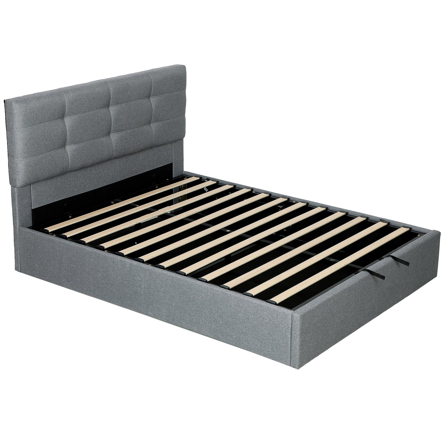 HOMCOM 5ft King Ottoman Bed with Gas Lift Storage - Grey