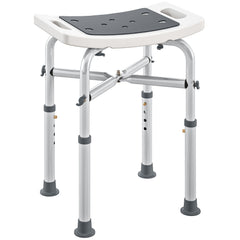 HOMCOM 44-51.5cm Aluminium Frame Shower/Bath Stool - Grey