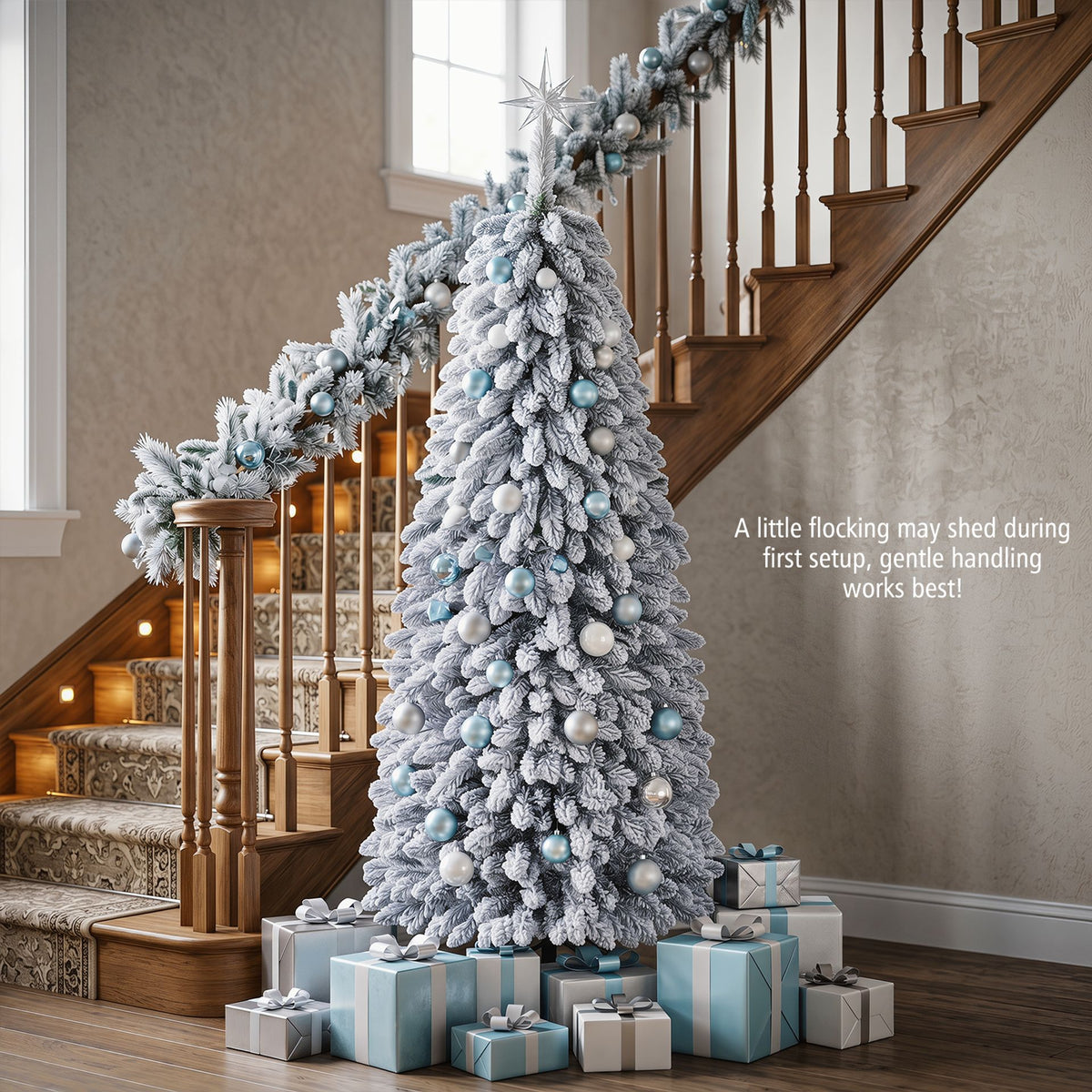 Realistic Collapsible Spruce Tree with 545/705 Full Branch Tips and Folding Metal Stand-180CM