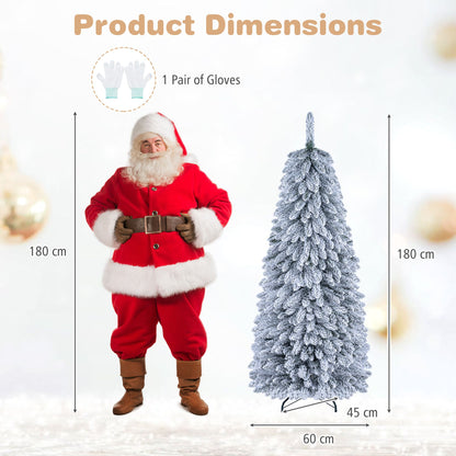 Realistic Collapsible Spruce Tree with 545/705 Full Branch Tips and Folding Metal Stand-180CM